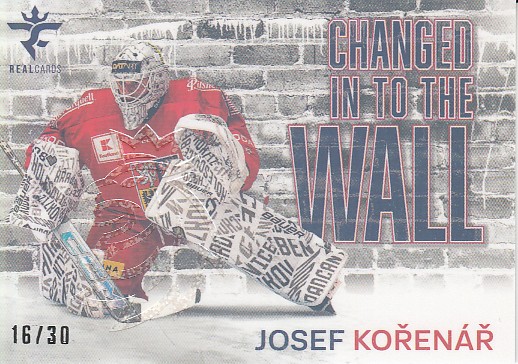 KOŘENÁŘ Josef Real Cards 2025/2026 Changed In To The Wall CHW-01 Crosslight /30