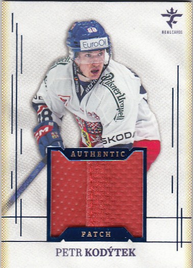 KODÝTEK Petr Real Cards 2025/2026 Authentic Patch AJ-10 Blue /19
