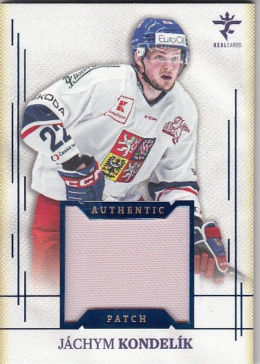 KONDELÍK Jáchym Real Cards 2025/2026 Authentic Patch AJ-11 Blue /19