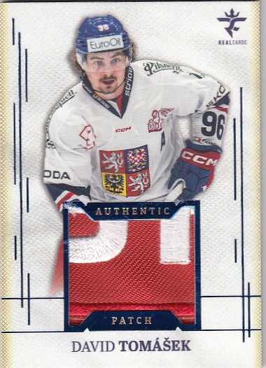 TOMÁŠEK David Real Cards 2025/2026 Authentic Patch AJ-26 Blue /19