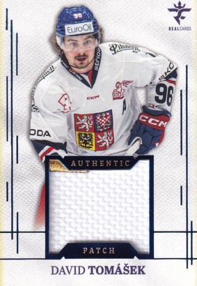 TOMÁŠEK David Real Cards 2025/2026 Authentic Patch AJ-26 Blue /19