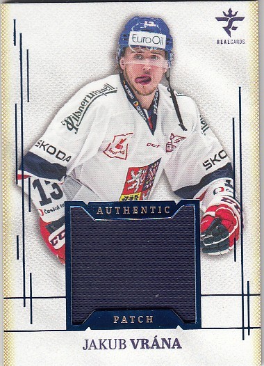 VRÁNA Jakub Real Cards 2025/2026 Authentic Patch AJ-28 Blue /19