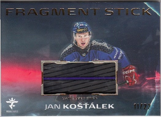 KOŠŤÁLEK Jan Real Cards 2025/2026 Fragment Stick FS-09 Gold /22
