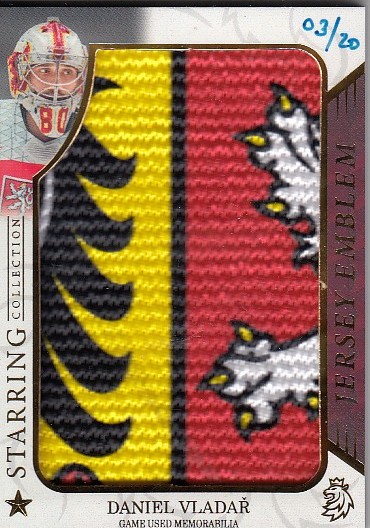 VLADAŘ Daniel Real Cards 2025/2026 Starring Collection Jersey Emblem /21