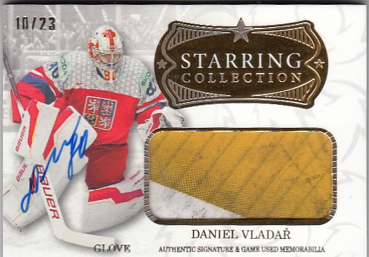 VLADAŘ Daniel Real Cards 2025/2026 Starring Collection Glove Signature Gold /23