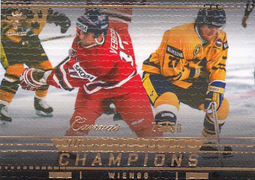 VEBER Jiří WIEN 96 Real Cards 2025/2026 Memories Of The Champions MCH-42 Canvas Gold /30