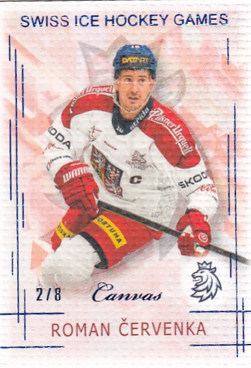 ČERVENKA Roman Real Cards 2025/2026 Swiss Hockey Games SHG-04 Canvas Blue /8
