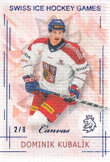KUBALÍK Dominik Real Cards 2025/2026 Swiss Hockey Games SHG-14 Canvas Blue /8