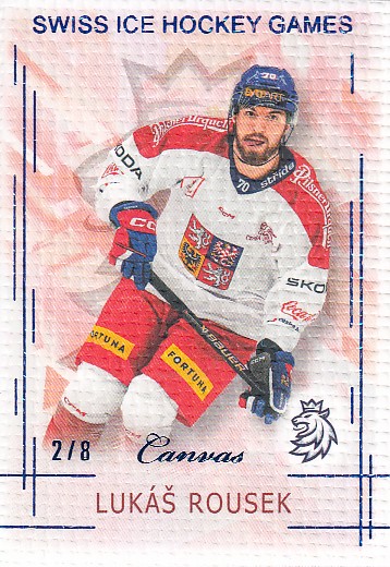 ROUSEK Lukáš Real Cards 2025/2026 Swiss Hockey Games SHG-19 Canvas Blue /8