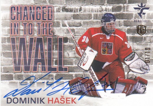 HAŠEK Dominik Real Cards 2025/2026 Changed In To The Wall CHW-18 Authentic Signature 01/10