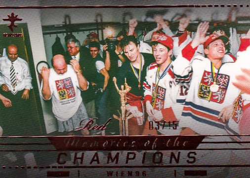 Týmové foto z šatny WIEN 96 Real Cards 2025/2026 Memories Of The Champions MCH-49 Red /15