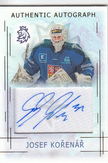 KOŘENÁŘ Josef Real Cards 2025/2026 Karjala Cup Authentic Autograph AA-10 /17