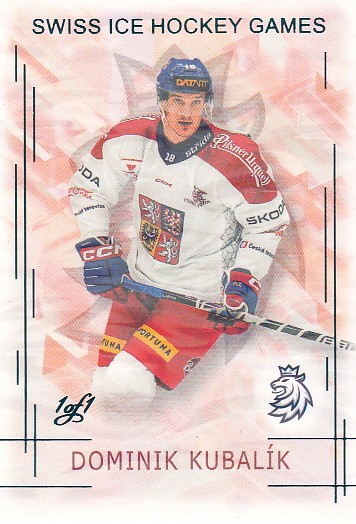 KUBALÍK Dominik Real Cards 2025/2026 Swiss Hockey Games SHG-14 Ice Water Turquoise 1of1