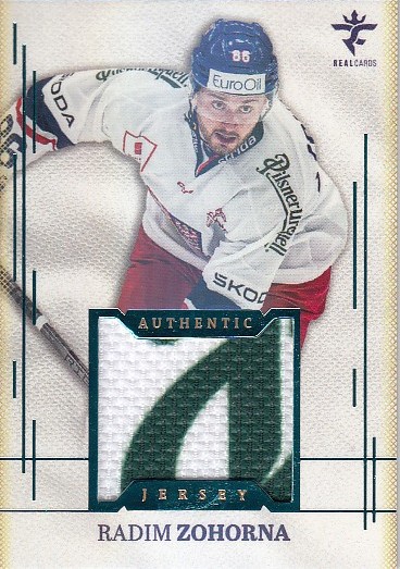 ZOHORNA Radim Real Cards 2025/2026 Authentic Jersey AJ-30 Turquoise 1of1