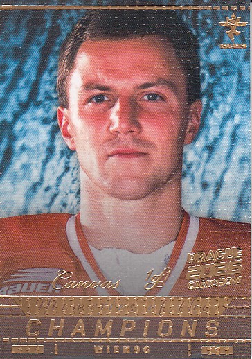 VEBER Jiří WIEN 96 Real Cards 2025/2026 Memories Of The Champions MCH-10 EXPO Canvas Gold 1of1