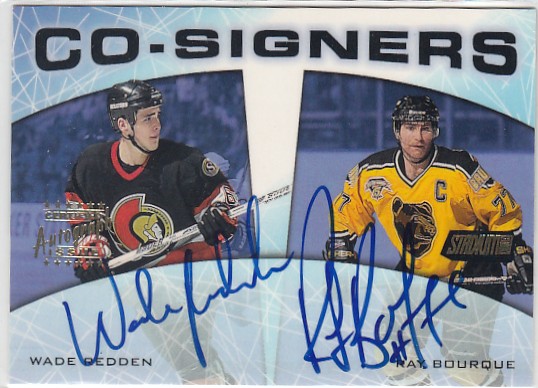 BOURQUE Ray REDDEN Wade Stadium Club 1999/2000 Co-Signers CS15