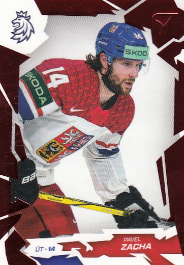 ZACHA Pavel SportZoo Hokejové Česko 2026 č. 52 Scarlet Red