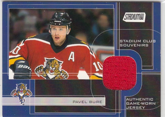 BURE Pavel Stadium Club 2001/2002 Game-Worn Jersey Souvenirs SCS-PB