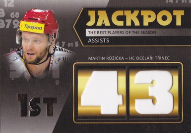 RŮŽIČKA Martin OFS Exclusive 2012/2013 Jackpot Assists č. 1 /100