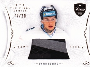 BERNAD David OFS Classic The Final Series Game Used Stick STI-BED Gold /20