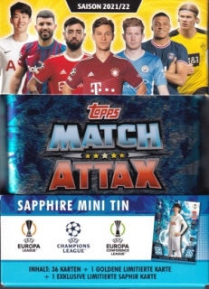 Malá plechovka Topps Match Attax Champions League 2021/2022 SAPPHIRE