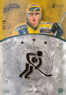 JAKEŠ Tomáš Legendary Cards League Dynasty Vsetín č. 74 Gold Rainbow /19