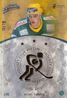 ŠAFAŘÍK Michal Legendary Cards League Dynasty Vsetín č. 102 Gold Rainbow /19