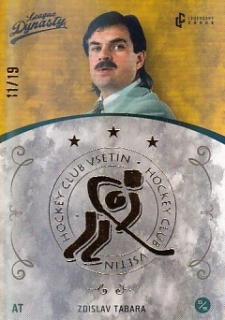 TABARA Zdislav Legendary Cards League Dynasty Vsetín č. 54 Gold Rainbow /19