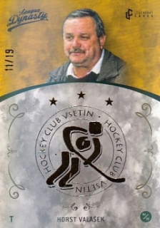 VALÁŠEK Horst Legendary Cards League Dynasty Vsetín č. 26 Gold Rainbow /19