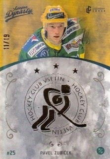 ZUBÍČEK Pavel Legendary Cards League Dynasty Vsetín č. 72 Gold Rainbow /19