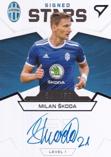 ŠKODA Milan SPORTZOO FORTUNA:LIGA 2021/2022 Signed Stars Level 1 S1-SK /199