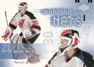 BRODEUR Martin UD Mask Collection 2001/2002 č. 118 Manning the Nets