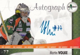 VOLKE Martin HC MOST č. 1 Autograph /30