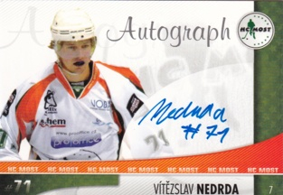 NEDRDA Vítězslav HC MOST č. 7 Autograph /30