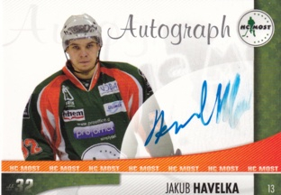 HAVELKA Jakub HC MOST č. 13 Autograph /30