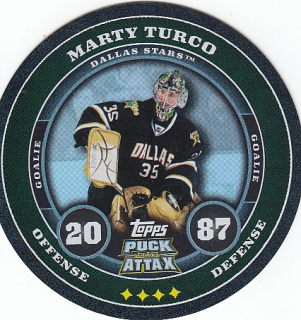 TURCO Marty Topps Puck Attax 2009/2010 č. 21 Black Foil