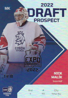 MALÍK Nick MK CIHT 2022 EXPO DRAFT Prospect DP-8 /10