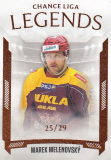 MELENOVSKÝ Marek GOAL Cards 2022/2023 Legends č. 19 Parallel /29