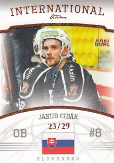 CIBÁK Jakub GOAL Cards 2022/2023 International Team č. 7 Parallel /29
