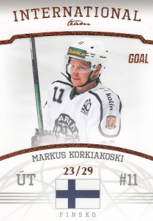 KORKIAKOSKI Markus GOAL Cards 2022/2023 International Team č. 8 Parallel /29