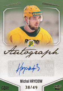 HRYCIOW Michal GOAL Cards 2022/2023 Autograph č. 93