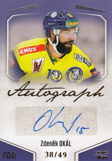 OKÁL Zdeněk GOAL Cards 2022/2023 Autograph č. 124