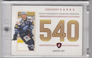 LEV Jakub Legendary Cards Records ELH ZC-P02 Red /10
