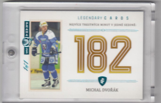 DVOŘÁK Michal Legendary Cards Records ELH ZC-PM3 Turquoise EXPO 1of1