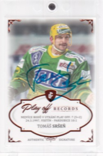 SRŠEŇ Tomáš Legendary Cards Records ELH MPP-01 Signature /13