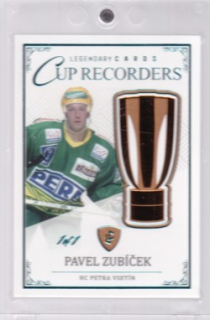 ZUBÍČEK Pavel Legendary Cards Records ELH CR-10 Turquoise 1of1