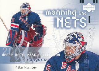RICHTER Mike UD Mask Collection 2001/2002 č. 120 Manning the Nets