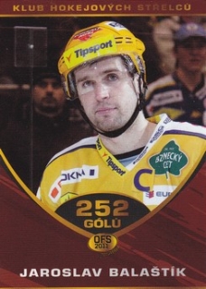 BALAŠTÍK Jaroslav OFS Premium 2010/2011 Klub hokejových střelců č. 10 Silver