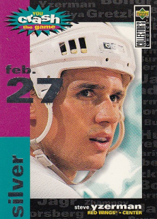 YZERMAN Steve UD Collector´s Choice 1995/1996 Crash The Game C26 Silver 27 feb.