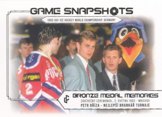 BŘÍZA Petr Legendary Cards Bronze Medal Memories 1993 Snapshots GS-04 /50